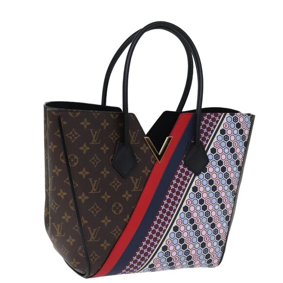 LOUIS VUITTON Monogram Kimono MM Tote Bag Red Navy M42850 LV Auth 74277S - Picture 1 of 16
